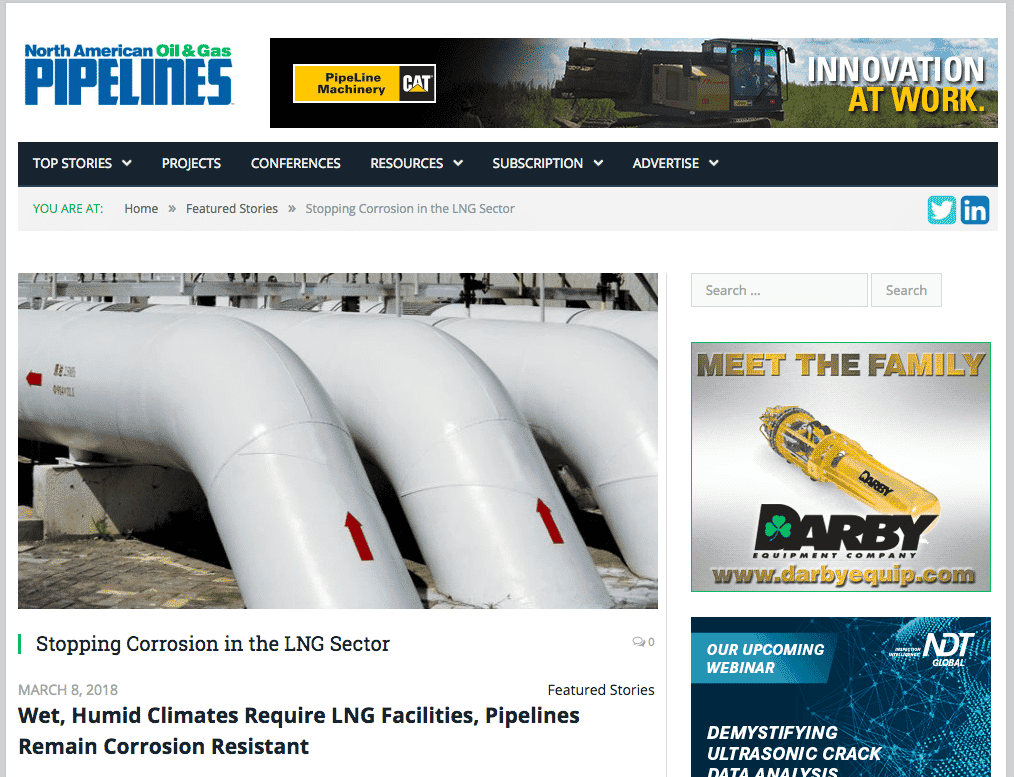Stopping Corrosion in the LNG Sector
